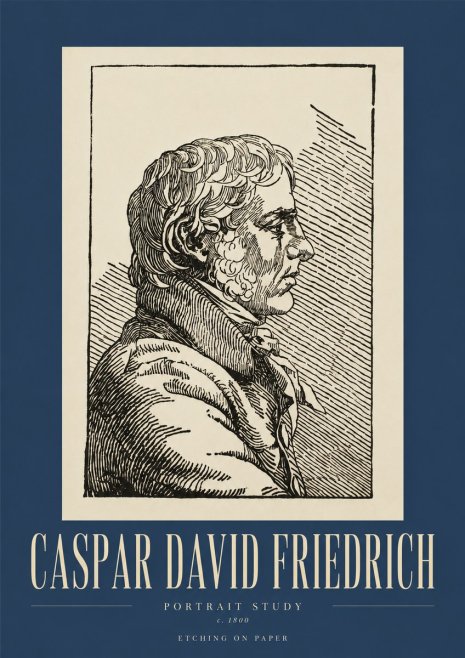 Caspar David Friedrich Portrait Study No3 - Poster