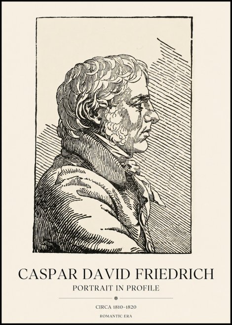 Caspar David Friedrich Portrait Study No6 - Poster
