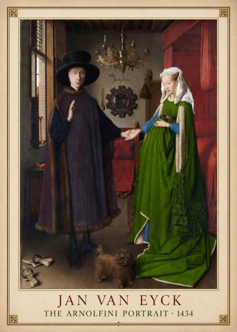 Jan van Eyck The Arnolfini Portrait VI No1 - Poster
