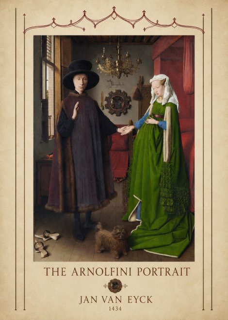 Jan van Eyck The Arnolfini Portrait VI No4 - Poster