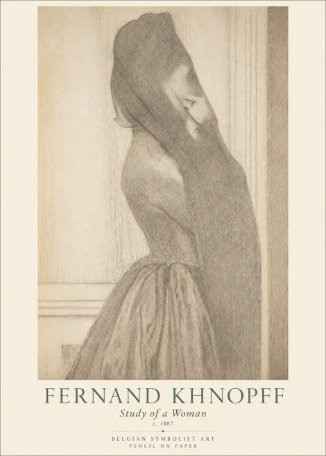 Fernand Khnopff Study of a Woman No1 - Poster