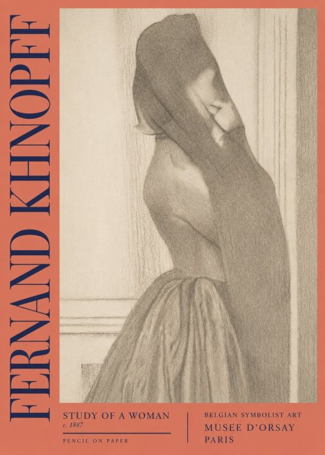Fernand Khnopff Study of a Woman No2 - Poster