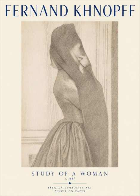 Fernand Khnopff Study of a Woman No5 - Poster