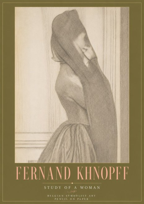 Fernand Khnopff Study of a Woman No6 - Poster