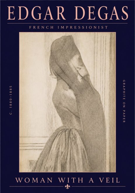 Edgar Degas Woman with a Veil No5 - Poster