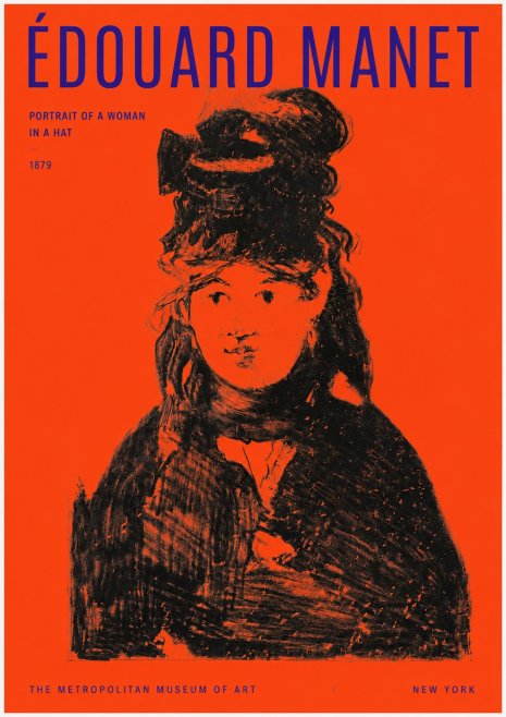 Édouard Manet Portrait of a Woman in a Hat No2 - Poster