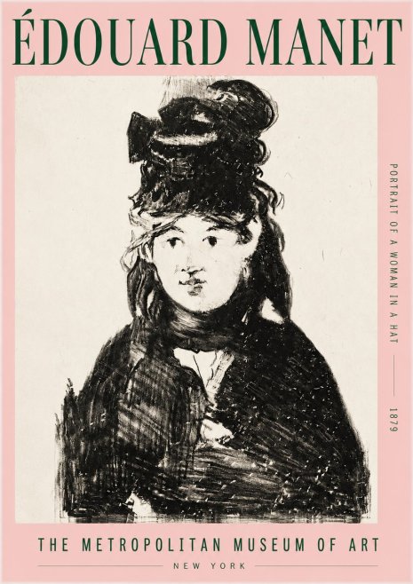 Édouard Manet Portrait of a Woman in a Hat No3 - Poster