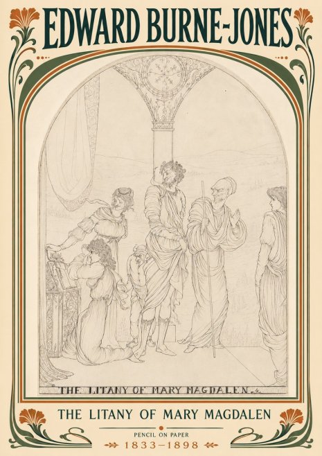 Edward Burne-Jones The Litany of Mary Magdalen No5 - Poster