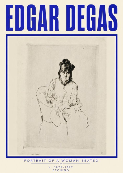 Edgar Degas Portrait of a Woman Seated No4 - Poster