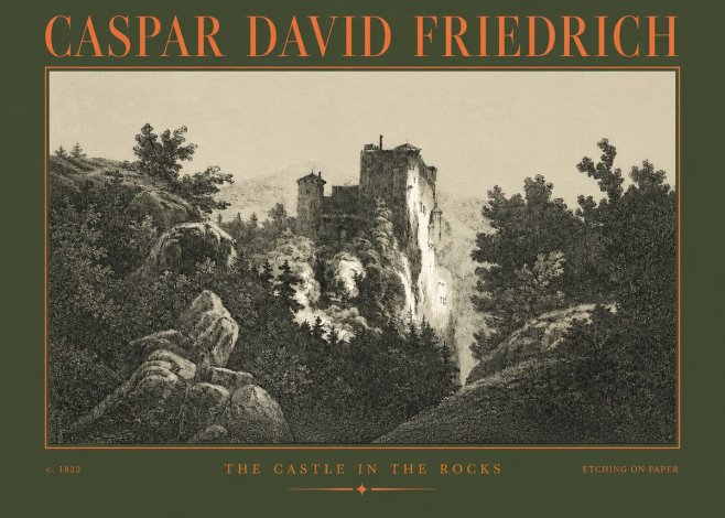 Caspar David Friedrich The Castle in the Rocks No2 - Poster