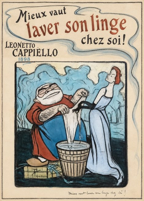 Leonetto Cappiello Mieux Vaut Laver Son Linge Chez Soi! No1 - Poster