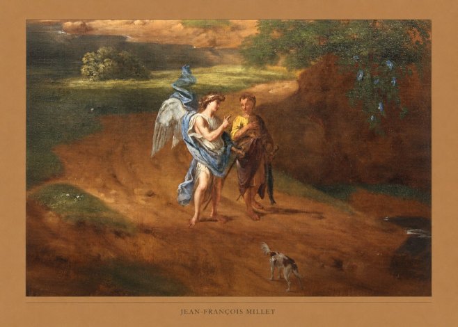 Jean-François Millet Tobias and the Angel No6 - Poster