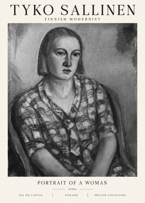 Tyko Sallinen Portrait of a Woman I No1 - Poster