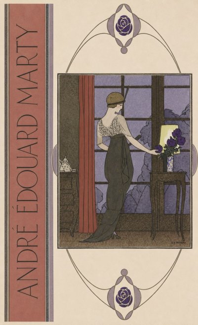 André Édouard Marty Lady at the Window with Roses No2 - Poster
