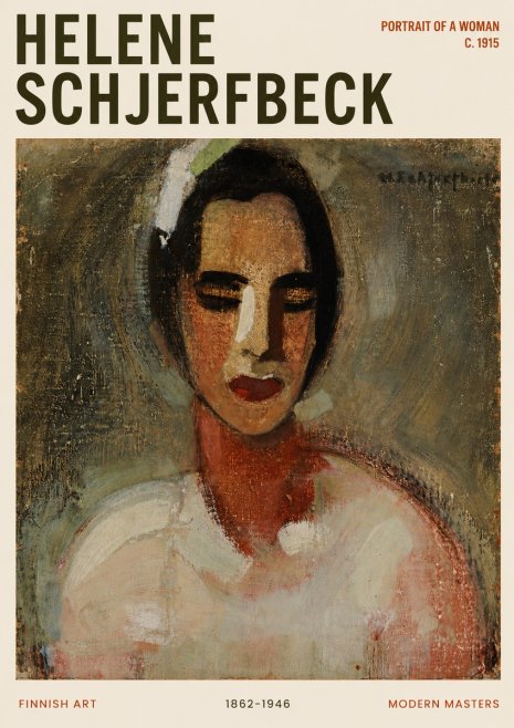 Helene Schjerfbeck Portrait of a Woman III No6 - Poster