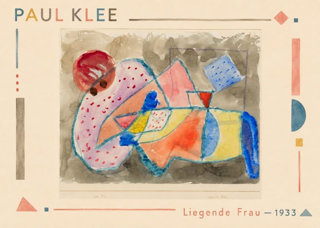 Paul Klee Liegende Frau - 1933 No1 - Poster