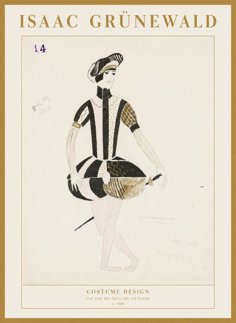 Isaac Grünewald Costume Design IX No1 - Poster