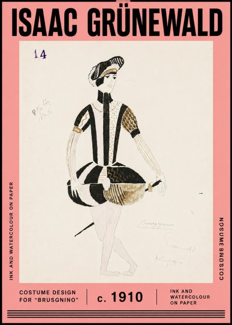 Isaac Grünewald Costume Design IX No6 - Poster