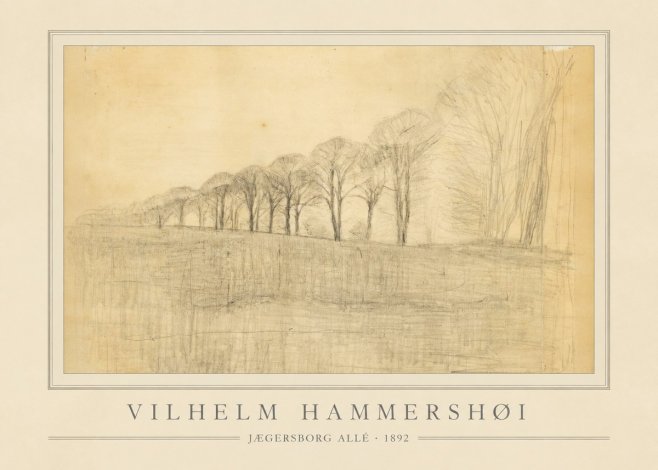 Vilhelm Hammershøi Jægersborg Allé No3 - Poster