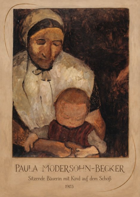 Paula Modersohn-Becker Sitzende Bäuerin Mit Kind Auf Dem Schoß No4 - Poster