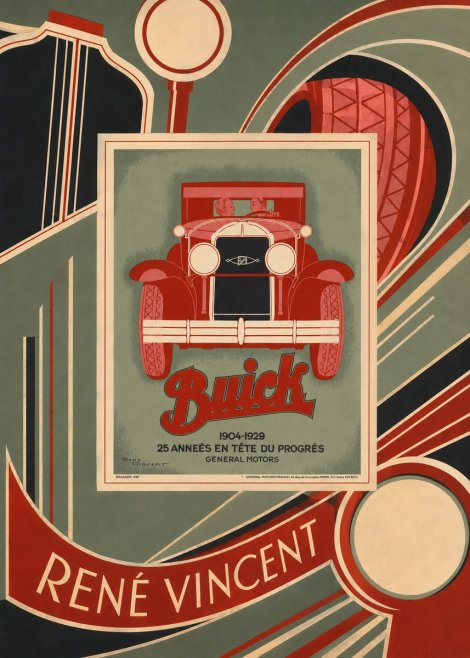 René Vincent Buick - 25 Années En Tête Du Progrès No6 - Poster