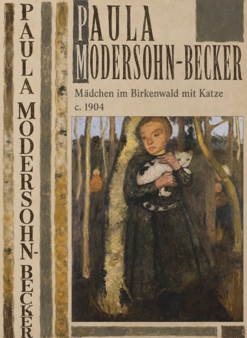 Paula Modersohn-Becker Mädchen Im Birkenwald Mit Katze No6 - Poster