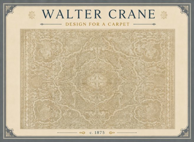 Walter Crane Design for a Carpet No6 - Poster