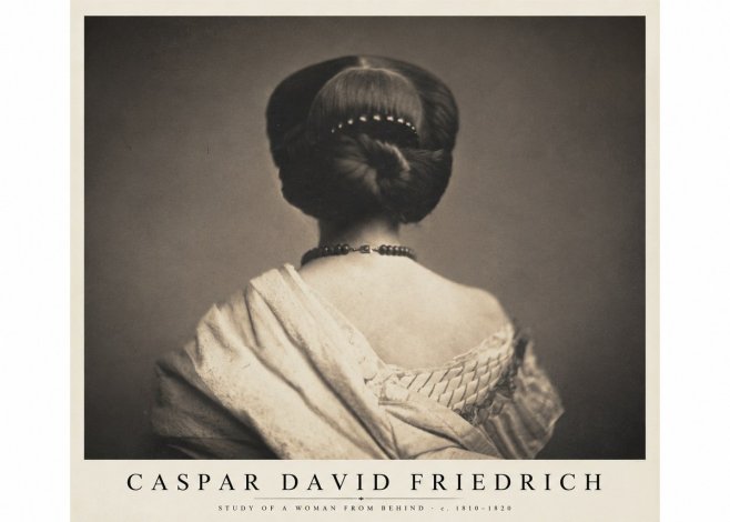 Caspar David Friedrich Study of a Woman from Behind No1 - Poster