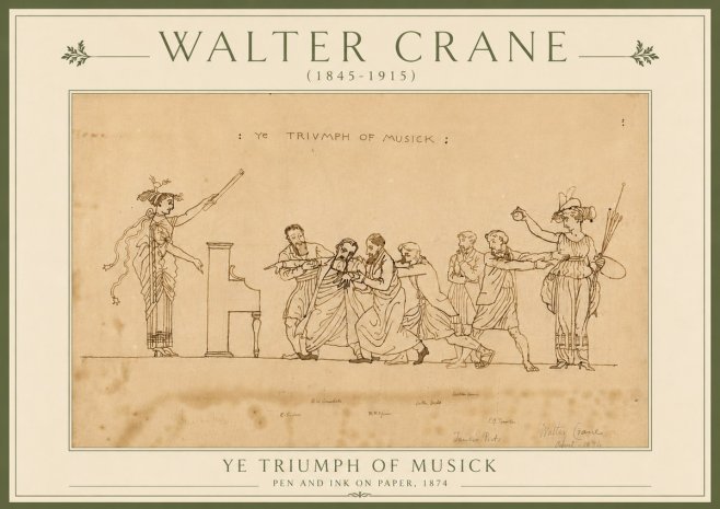 Walter Crane Ye Triumph of Musick No5 - Poster
