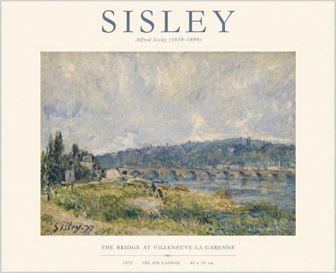 Sisley The Bridge at Villeneuve-la-garenne II No1 - Poster