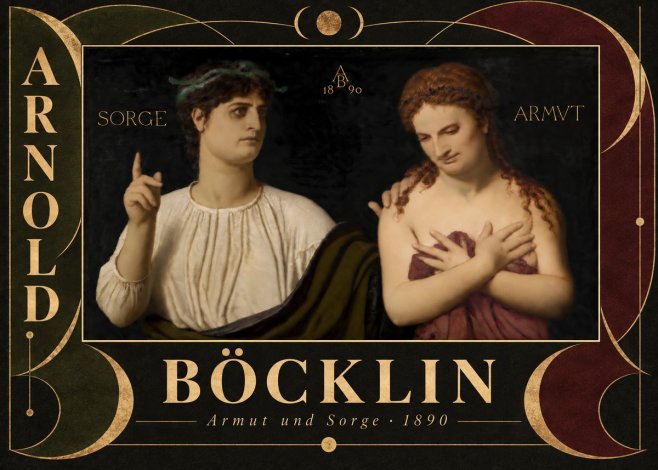 Arnold Böcklin Armut Und Sorge No6 - Poster