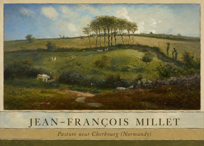 Jean-François Millet Pasture Near Cherbourg (Normandy) No3 - Poster