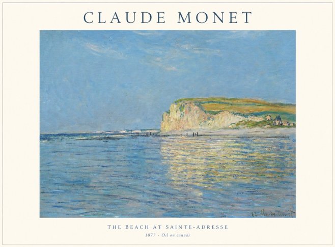 Monet The Beach at Sainte-adresse III No1 - Poster