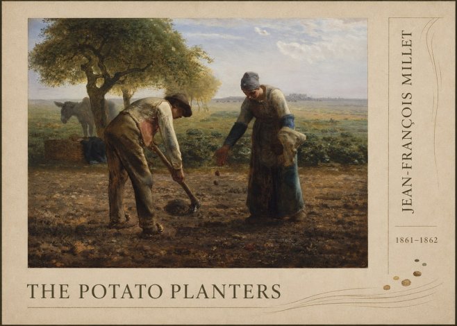 Jean-François Millet The Potato Planters No3 - Poster