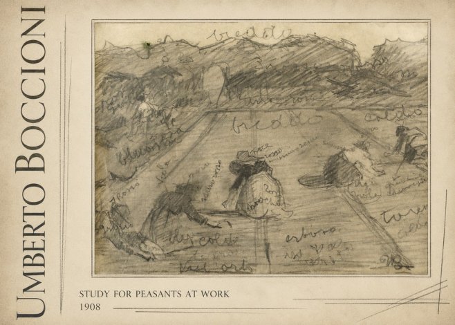 Umberto Boccioni Study for Peasants at Work No3 - Poster