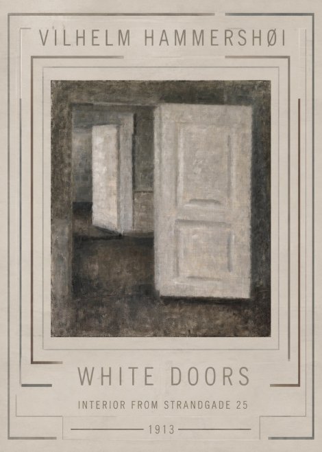 Vilhelm Hammershøi White Doors No6 - Poster