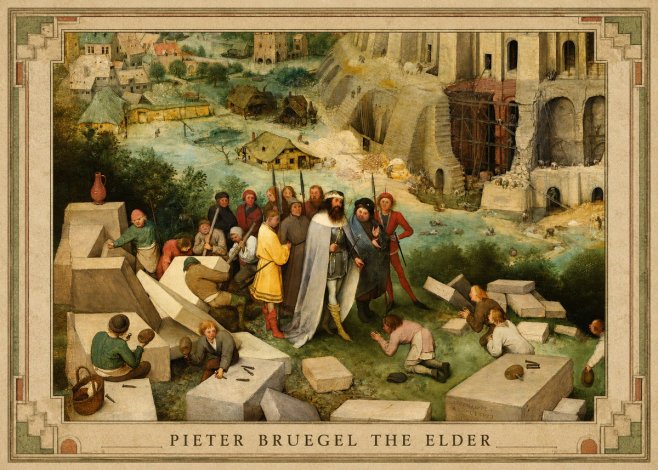 Pieter Bruegel The Tower of Babel XIV No1 - Poster