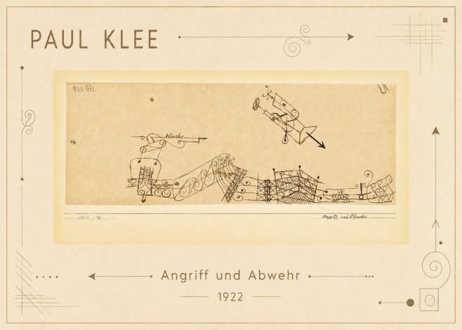 Paul Klee Angriff Und Abwehr No1 - Poster