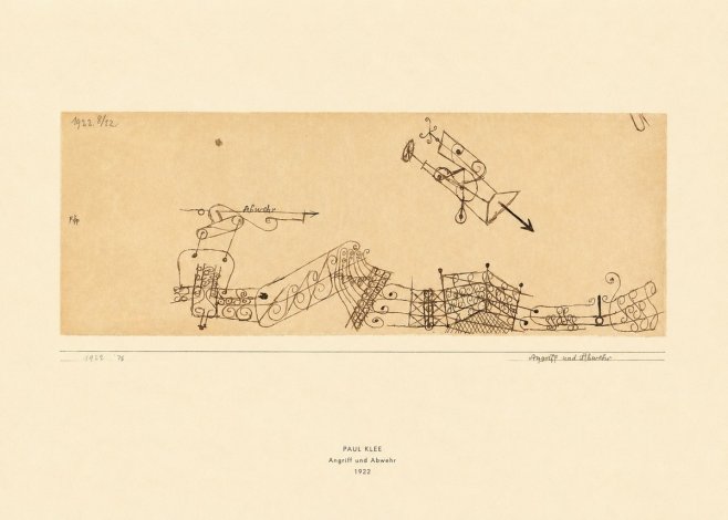 Paul Klee Angriff Und Abwehr No4 - Poster