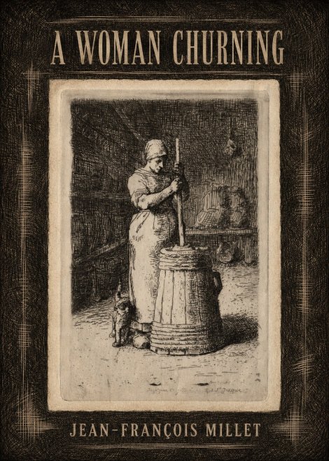 Jean-François Millet A Woman Churning No4 - Poster