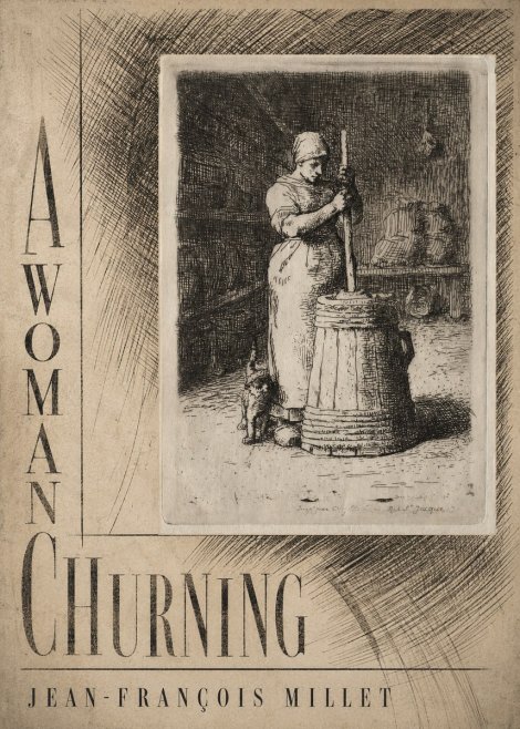 Jean-François Millet A Woman Churning No5 - Poster