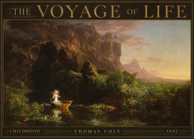 Thomas Cole The Voyage of Life: Childhood IV No4 - Poster