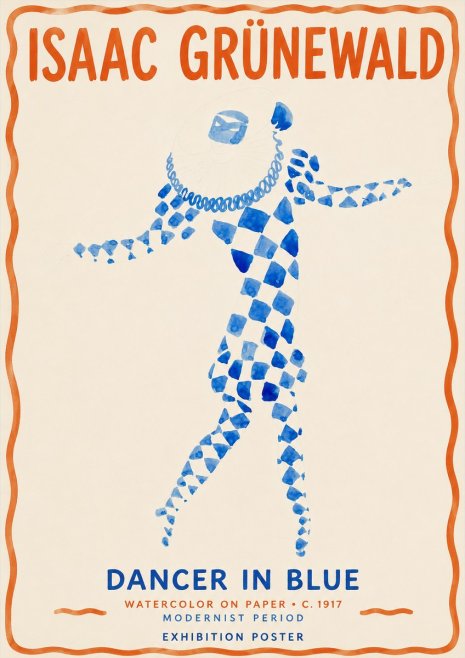 Isaac Grünewald Dancer in Blue No2 - Poster