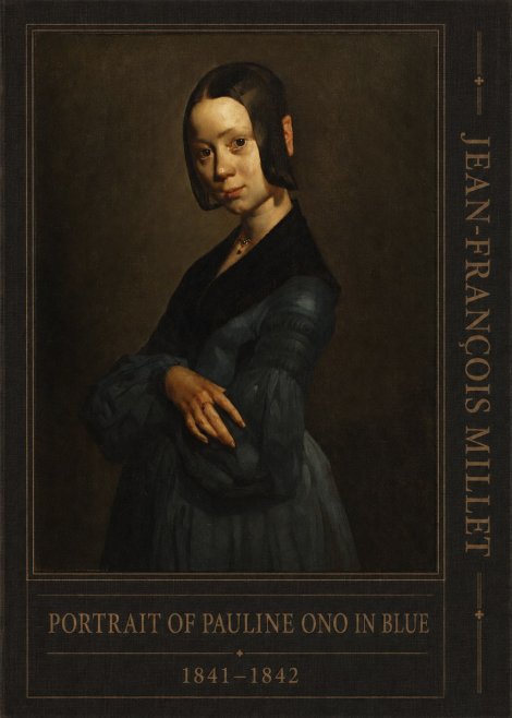 Jean-François Millet Portrait of Pauline Ono in Blue No5 - Poster