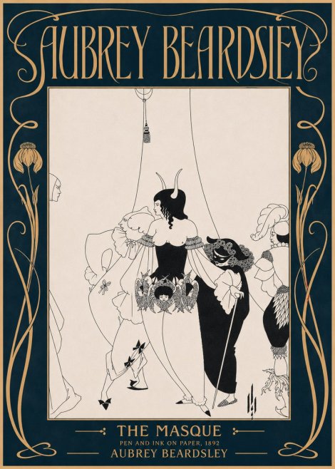Aubrey Beardsley The Masque No4 - Poster