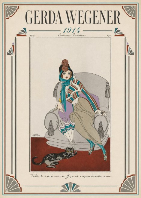 Gerda Wegener Veste De Soie Écossaise. Jupe De Crépon De Coton Souris. No1 - Poster