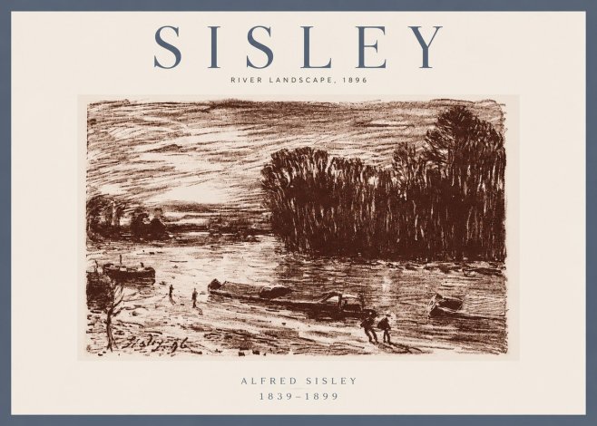 Sisley River Landscape No5 - Poster