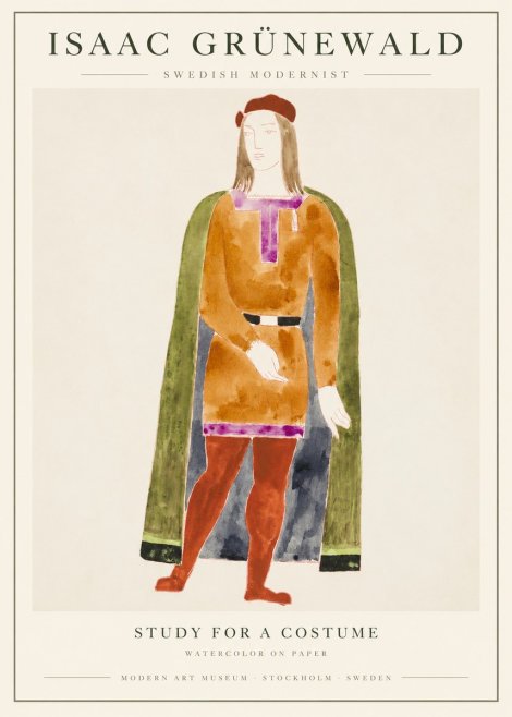 Isaac Grünewald Study for a Costume Design No2 - Poster