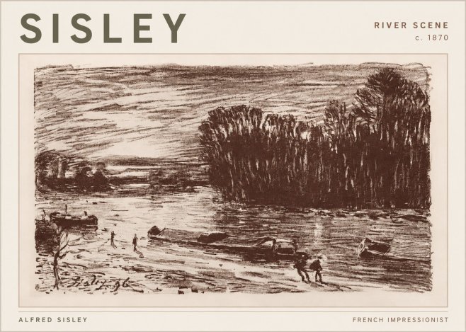 Sisley River Scene No3 - Poster