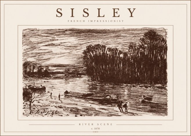 Sisley River Scene No5 - Poster